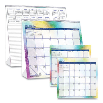 House of Doolittle™ Recycled Cosmos Tent Calendar, Cosmos Artwork, 6 X 6, White-blue-multicolor Sheets, 2022 freeshipping - TVN Wholesale